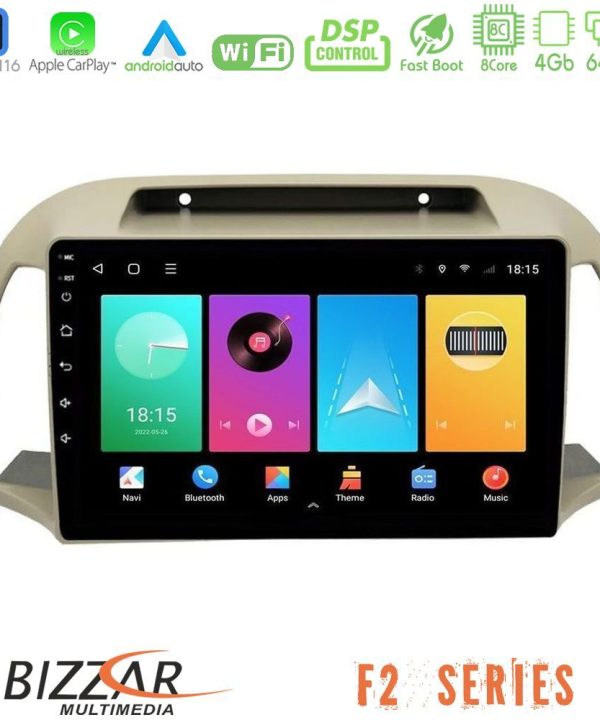 Kimpiris - Bizzar F2 Series 8Core Android16 4+64GB  Nissan Micra K12 2002-2010 Navigation Multimedia Tablet 9"