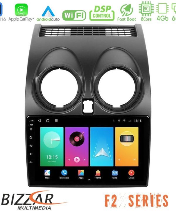 Kimpiris - Bizzar F2 Series 8Core Android16 4+64GB  Nissan Qashqai J10 Navigation Multimedia Tablet 9"