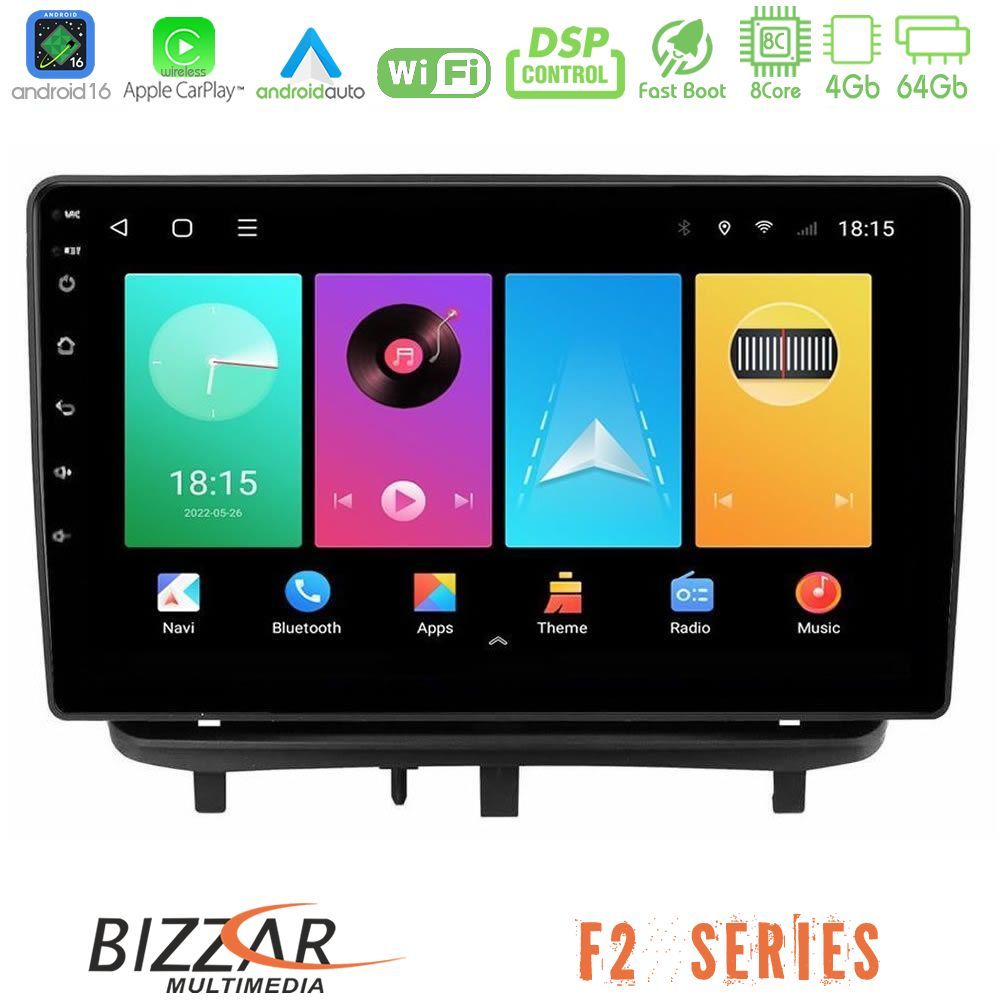 Kimpiris - Bizzar F2 Series 8Core Android16 4+64GB Opel Corsa D 2006-2014 Navigation Multimedia Tablet 9"