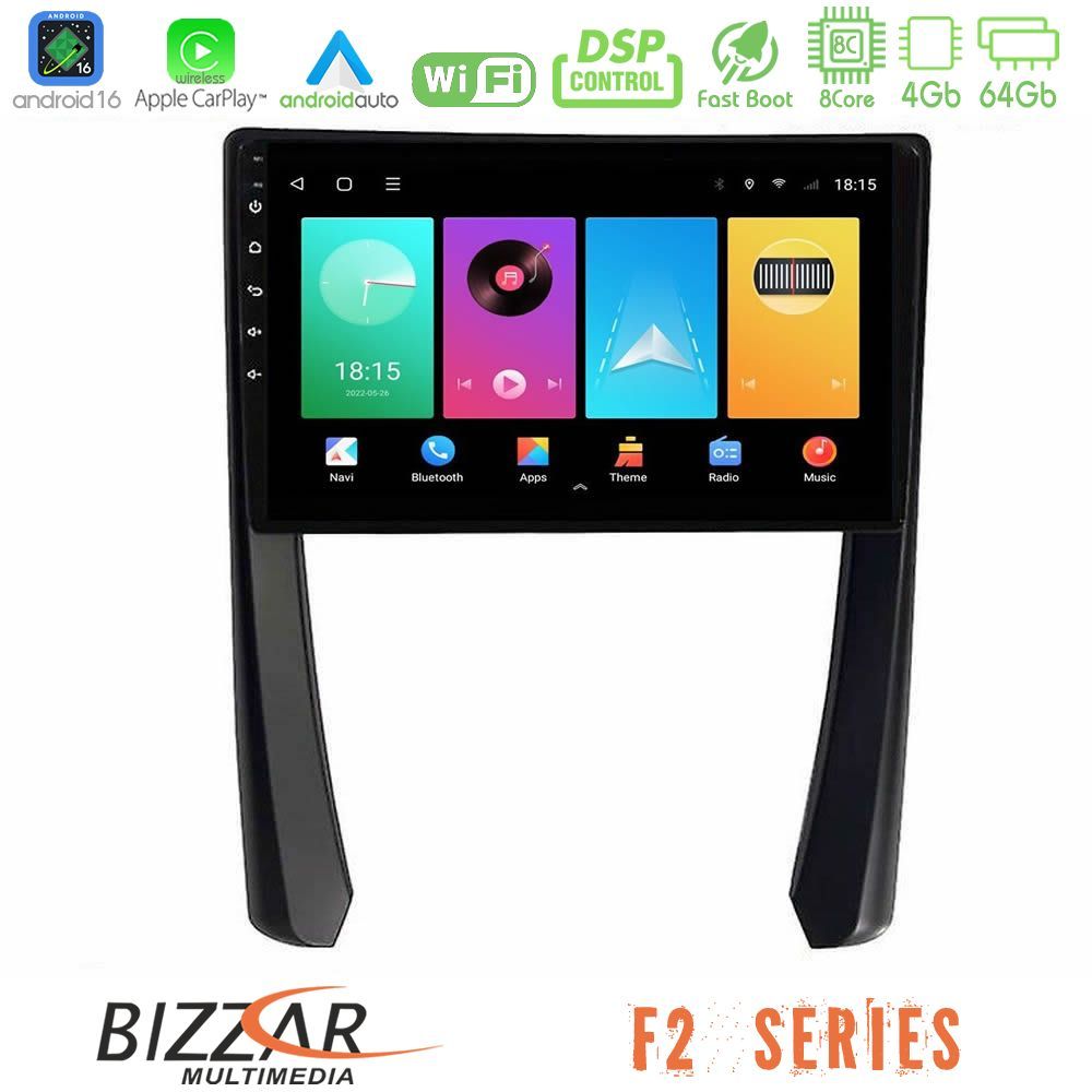 Kimpiris - Bizzar F2 Series 8Core Android16 4+64GB Porsche 911/Cayman/Boxster Navigation Multimedia Tablet 9"