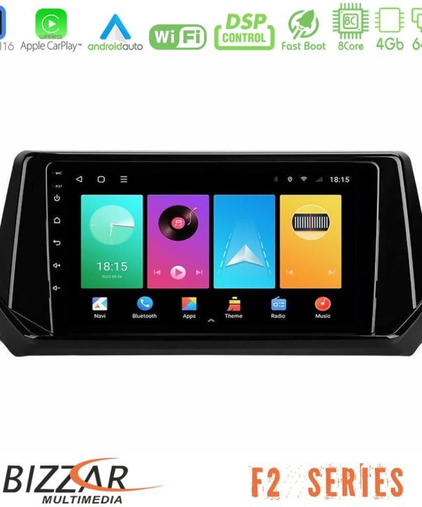 Kimpiris - Bizzar F2 Series 8Core Android16 4+64GB  Peugeot 208 2019-2023 Navigation Multimedia Tablet 9"