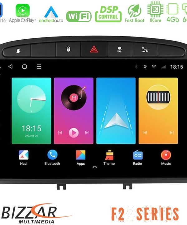 Kimpiris - Bizzar F2 Series 8Core Android16 4+64GB  Peugeot 308/RCZ Navigation Multimedia Tablet 9"