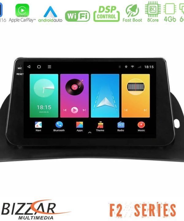 Kimpiris - Bizzar F2 Series 8Core Android16 4+64GB  Renault Kangoo 2014-2018 Navigation Multimedia Tablet 9"