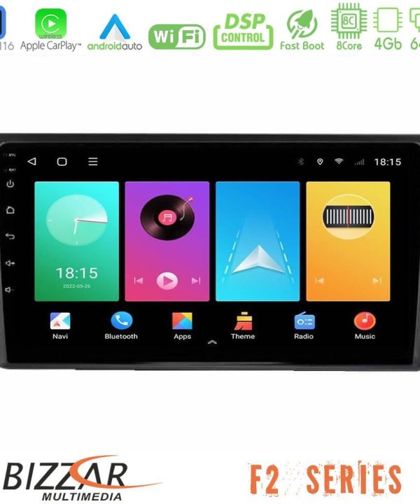 Kimpiris - Bizzar F2 Series 8Core Android16 4+64GB  Skoda Octavia 2004-2012 Navigation Multimedia Tablet 9"