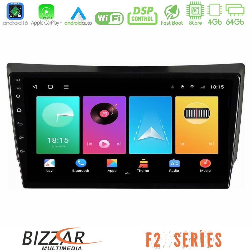 Kimpiris - Bizzar F2 Series 8Core Android16 4+64GB Ssangyong Rexton 2002-2006 Navigation Multimedia Tablet 9"