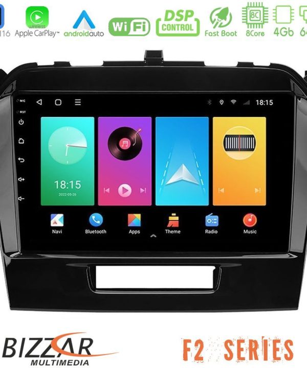 Kimpiris - Bizzar F2 Series 8Core Android16 4+64GB  Suzuki Vitara 2015-2021 Navigation Multimedia Tablet 9"