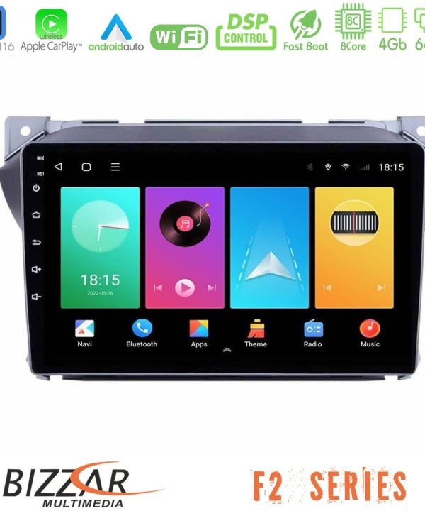 Kimpiris - Bizzar F2 Series 8Core Android16 4+64GB  Suzuki Alto amp; Nissan Pixo Navigation Multimedia Tablet 9"
