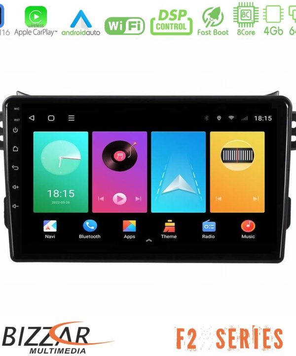Kimpiris - Bizzar F2 Series 8Core Android16 4+64GB  Suzuki Splash amp; Opel Agila 2008-2014 Navigation Multimedia Tablet 9"