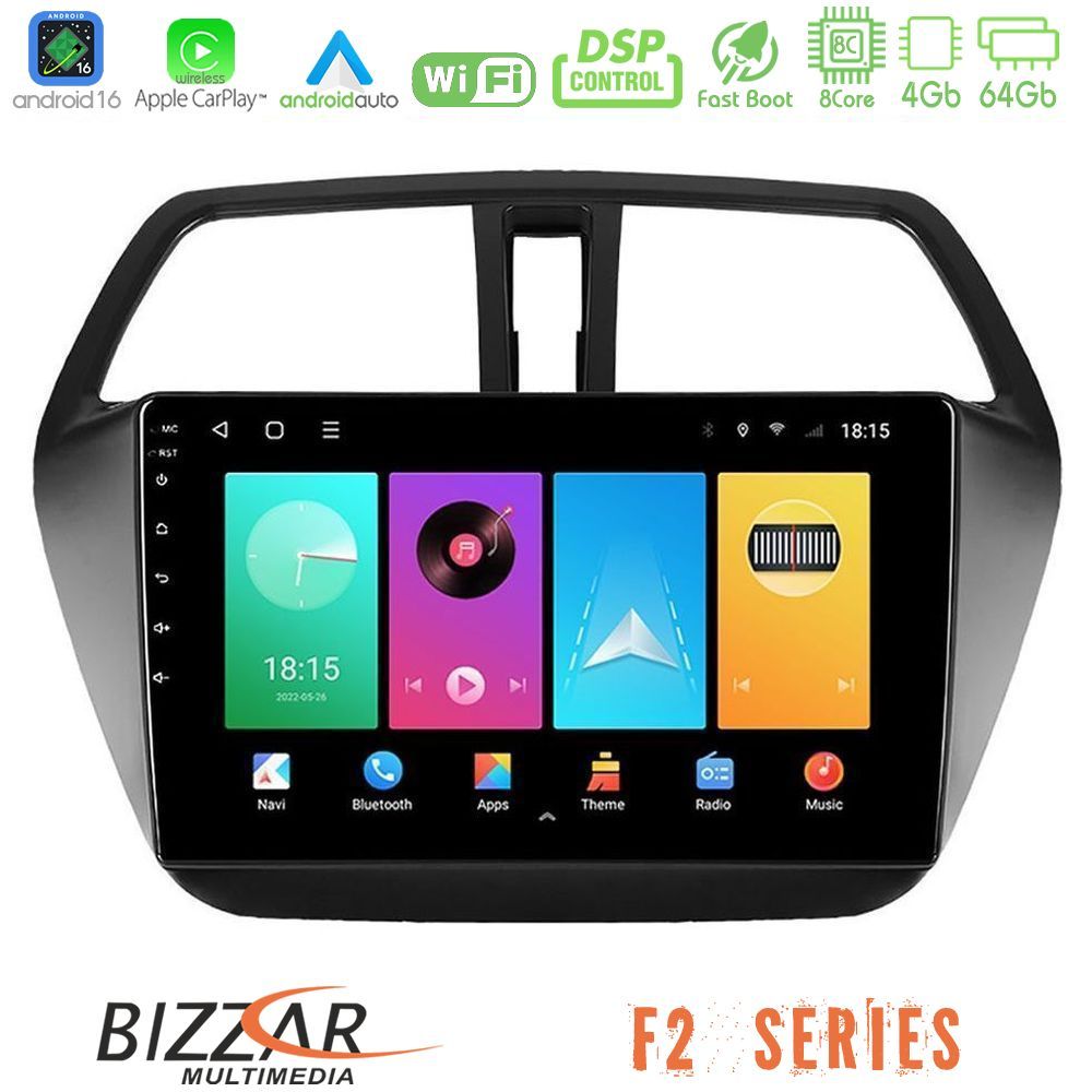 Kimpiris - Bizzar F2 Series 8Core Android16 4+64GB Suzuki SX4 S-Cross Navigation Multimedia Tablet 9"