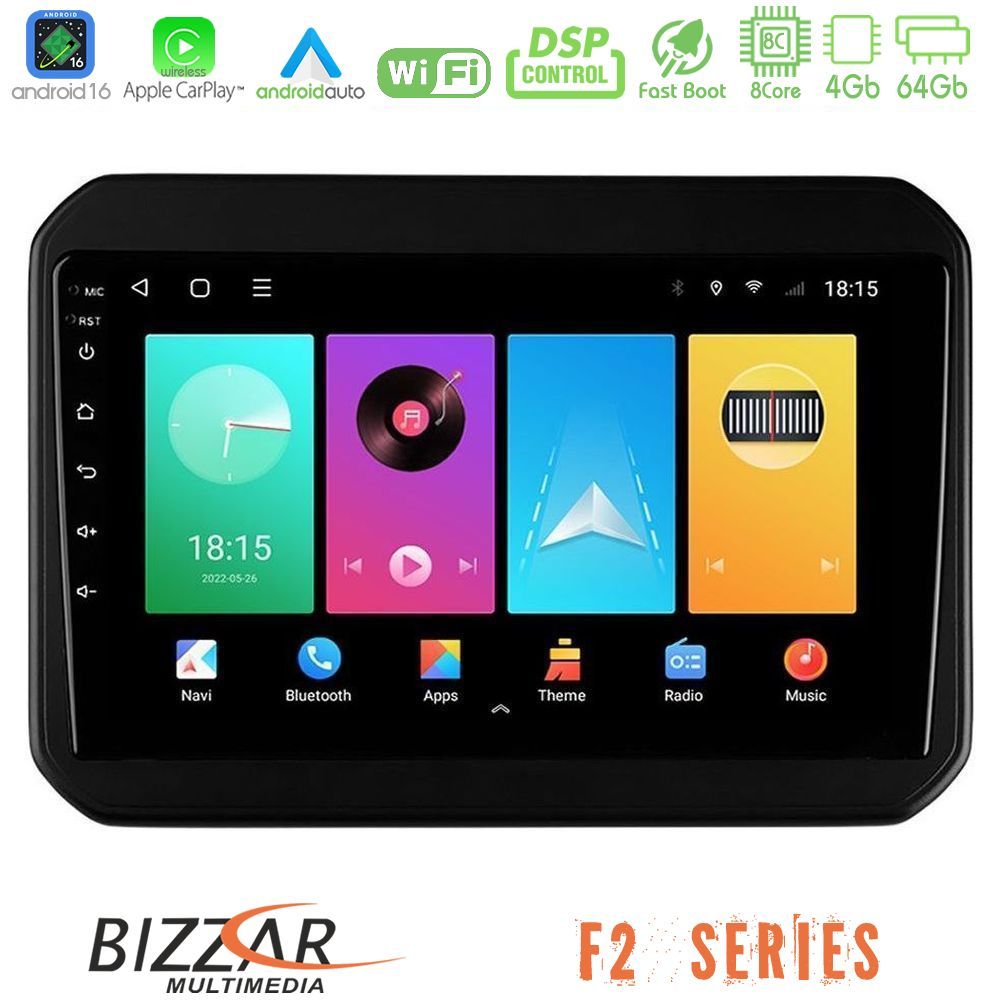 Kimpiris - Bizzar F2 Series 8Core Android16 4+64GB Suzuki Ignis Navigation Multimedia Tablet 9"