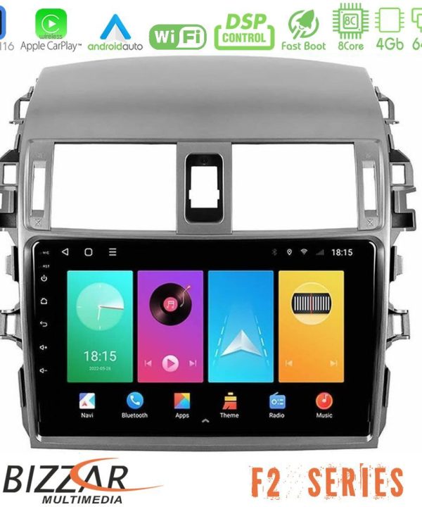 Kimpiris - Bizzar F2 Series 8Core Android16 4+64GB  Toyota Corolla 2008-2010 Navigation Multimedia Tablet 9"