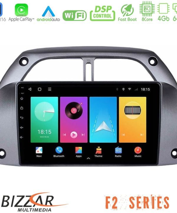 Kimpiris - Bizzar F2 Series 8Core Android16 4+64GB  Toyota RAV4 2001 - 2006 Navigation Multimedia Tablet 9"
