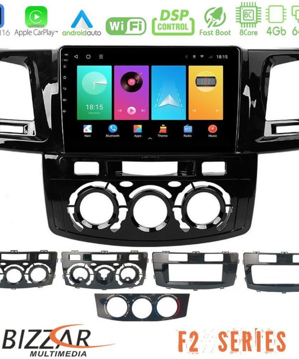Kimpiris - Bizzar F2 Series 8Core Android16 4+64GB Toyota Hilux 2007-2016 Navigation Multimedia Tablet 9"
