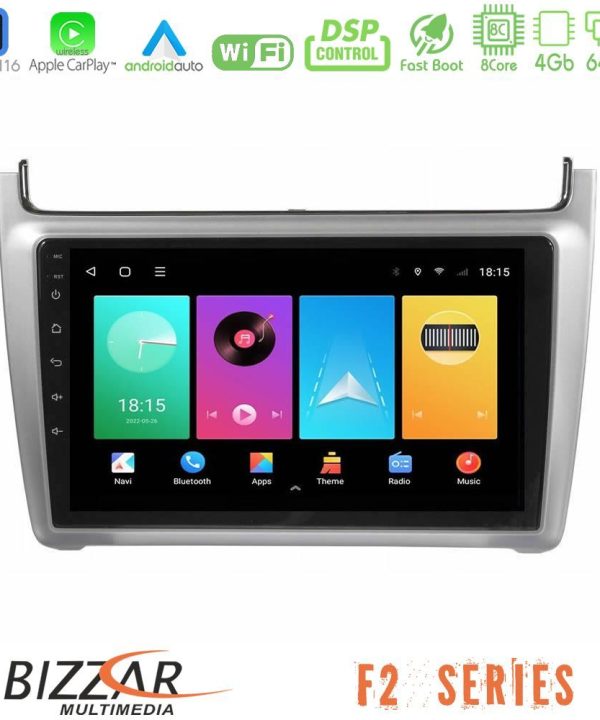 Kimpiris - Bizzar F2 Series 8Core Android16 4+64GB  Vw Polo 2014-2017 Navigation Multimedia Tablet 9"   (Silver)
