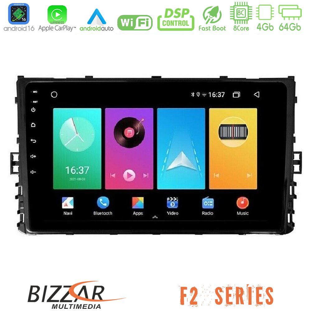 Kimpiris - Bizzar F2 Series 8Core Android16 4+64GB VW MQB 2017-> Navigation Multimedia Tablet 9"