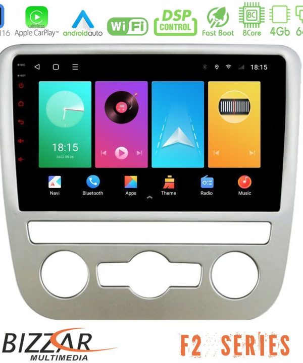 Kimpiris - Bizzar F2 Series 8Core Android16 4+64GB  VW Scirocco 2008 – 2014 Navigation Multimedia Tablet 9"