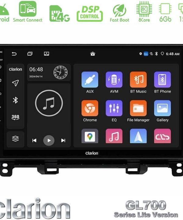 Kimpiris - Clarion GL700 Lite Series 8Core Android ClarionOS 6+128GB Honda Jazz RHD 2021-2025 Navigation Multimedia Tablet 10" Με Carplay & Android Auto