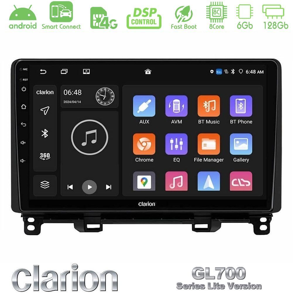 Kimpiris - Clarion GL700 Lite Series 8Core Android ClarionOS 6+128GB Honda Jazz RHD 2021-2025 Navigation Multimedia Tablet 10" Με Carplay & Android Auto