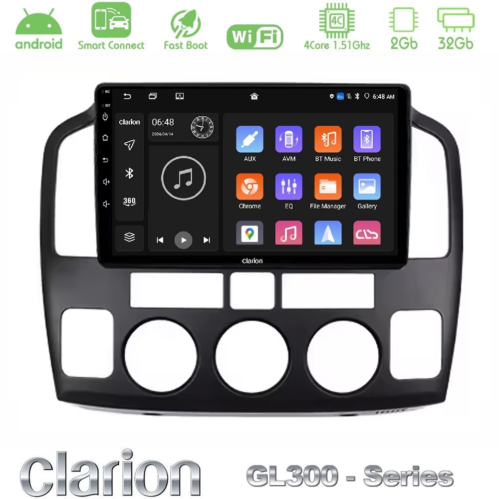 Kimpiris - Clarion GL300 Series 4Core Android ClarionOS 2+32GB Suzuki Grand Vitara 2003-2005 Navigation Multimedia Tablet 9" Με Carplay & Android Auto
