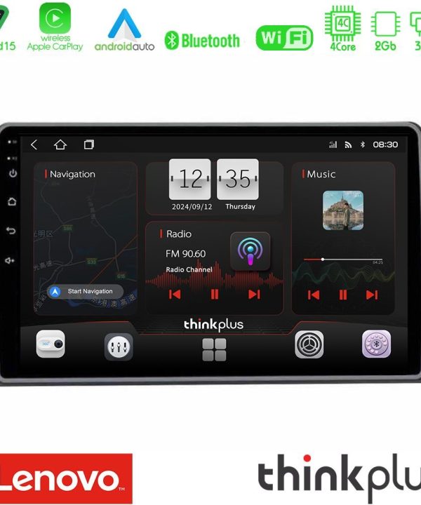 Kimpiris - Lenovo Thinkplus Series 4Core Android15 2+32GB  Renault Arkana 2019-> Navigation Multimedia Tablet 10" Με Carplay & Android Auto Με Carplay & Android Auto
