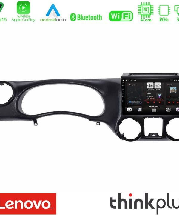 Kimpiris - Lenovo Thinkplus Series 4Core Android15 2+32GB  Jeep Wrangler 2011-2014 Navigation Multimedia Tablet 10" Με Carplay & Android Auto