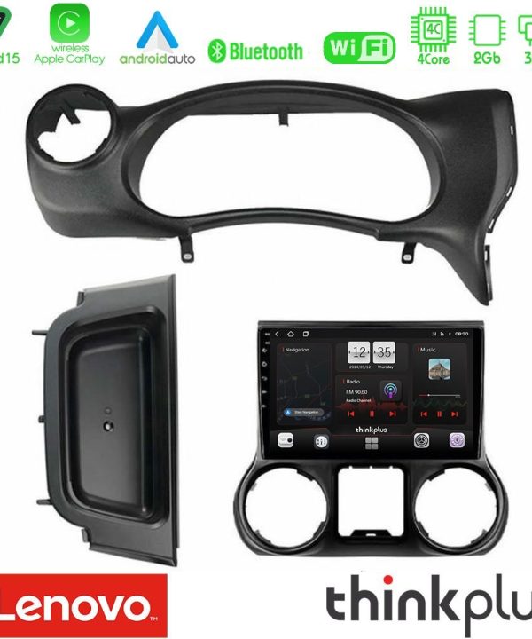 Kimpiris - Lenovo Thinkplus Series 4Core Android15 2+32GB  Jeep Wrangler 2014-2017 Navigation Multimedia Tablet 10" Με Carplay & Android Auto