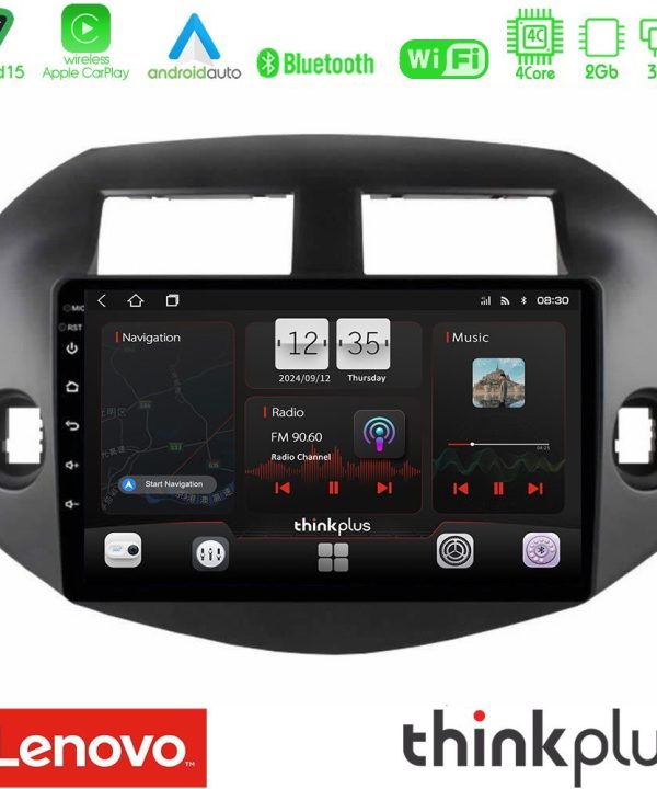 Kimpiris - Lenovo Thinkplus Series 4Core Android15 2+32GB  Toyota Rav4 2006-2012 Navigation Multimedia Tablet 10" Με Carplay & Android Auto