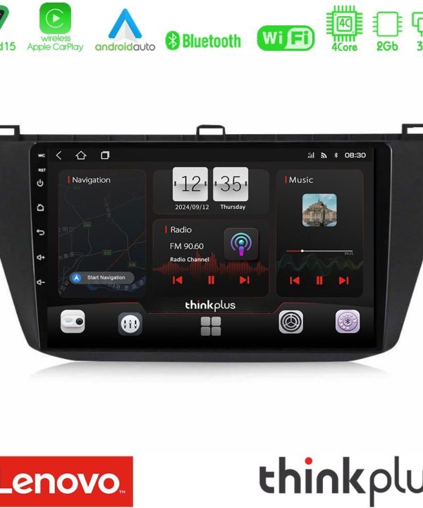 Kimpiris - Lenovo Thinkplus Series 4Core Android15 2+32GB  Vw Tiguan 2016-2022 Navigation Multimedia Tablet 10" Με Carplay & Android Auto