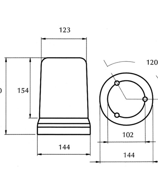 Alternative view of Φάρος Ασφαλείας Αυτοκινήτου Βιδωτός Strobo Dasteri 12V 20x14.4cm Πορτοκαλί