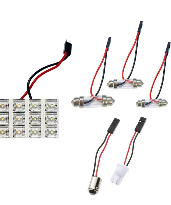 Alternative view of Led Πλαφονιέρας 12 Led 12volt Με 5 Αντάπτορες Λευκό 1 Τεμάχιο