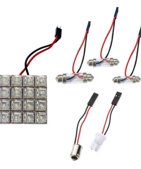 Alternative view of Led Πλαφονιέρας 16 Led 12volt Με 5 Αντάπτορες Λευκό 1 Τεμάχιο