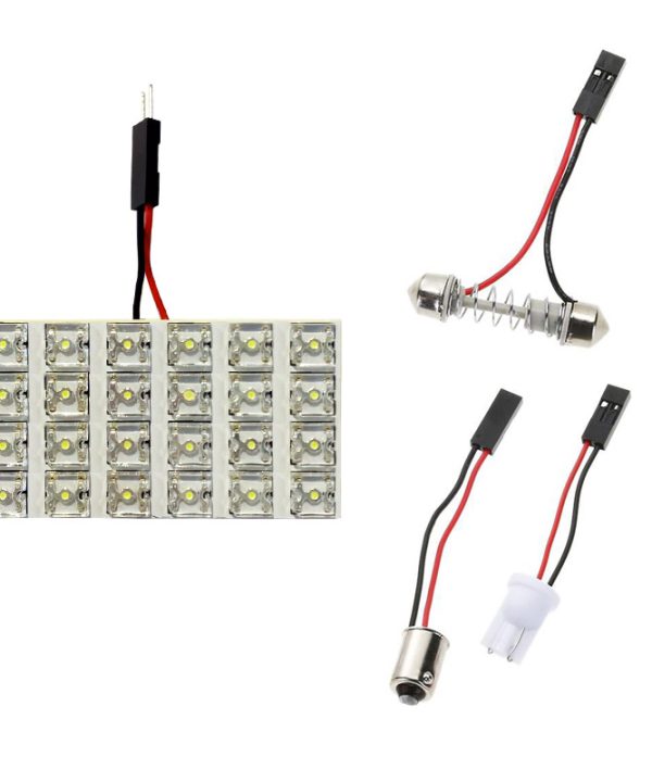 Alternative view of Led Πλαφονιέρας 24 Led 24volt Με 5 Αντάπτορες Λευκό 1 Τεμάχιο