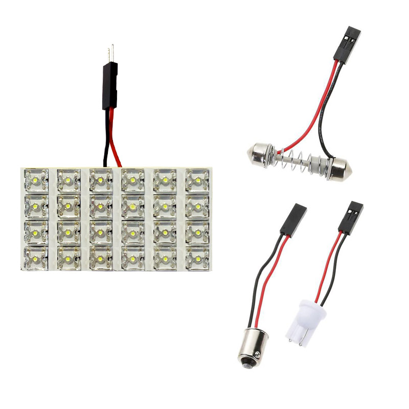 Led Πλαφονιέρας 24 Led 24volt Με 5 Αντάπτορες Λευκό 1 Τεμάχιο - Image 2