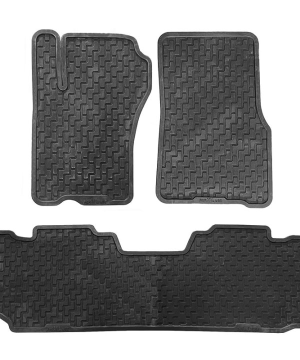 Kimpiris - Πατάκια Σκαφάκια 3D Από Λάστιχο Για Mercedes-Benz ML-Class W163 97-05 "Star Diamond" 3 Τεμάχια Μαύρα
