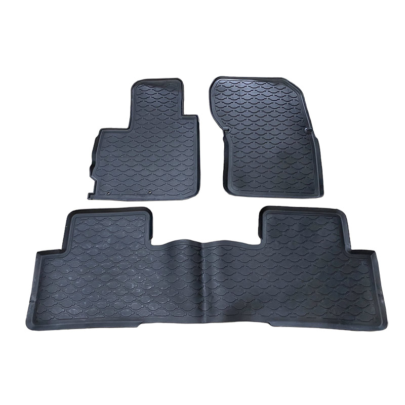Kimpiris - Πατάκια Σκαφάκια 3D Από Λάστιχο Για Peugeot 4007 2008-2012/ Citroen C-Crosser 2008-2013/ Mitsubishi Outlander 2007-2012 "Star Diamond" 3 Τεμάχια Μαύρα