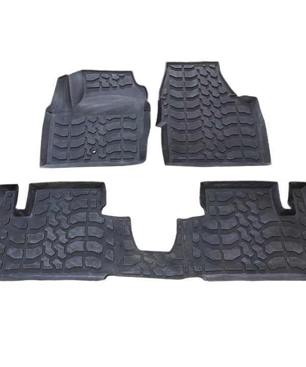 Kimpiris - Πατάκια Σκαφάκια 3D Από Λάστιχο Για Land Rover Freelander 2 2007-2014 "Star Diamond" 3 Τεμάχια Μαύρα