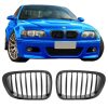 Kimpiris - Καρδιές Μάσκας Για Bmw 3 E46 99-03 Coupe/Cabrio Μαύρο Ματ Με 8 Γραμμές 2 Τεμάχια
