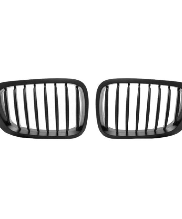 Alternative view of Καρδιές Μάσκας Για Bmw 3 E46 99-03 Coupe/Cabrio Μαύρο Ματ Με 8 Γραμμές 2 Τεμάχια