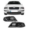 Kimpiris - Μπροστινά Φανάρια Set Για Skoda Octavia 1Z 04-08 DRL Μαύρα H7/H1 Sonar