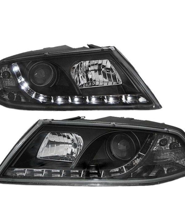Alternative view of Μπροστινά Φανάρια Set Για Skoda Octavia 1Z 04-08 DRL Μαύρα H7/H1 Sonar