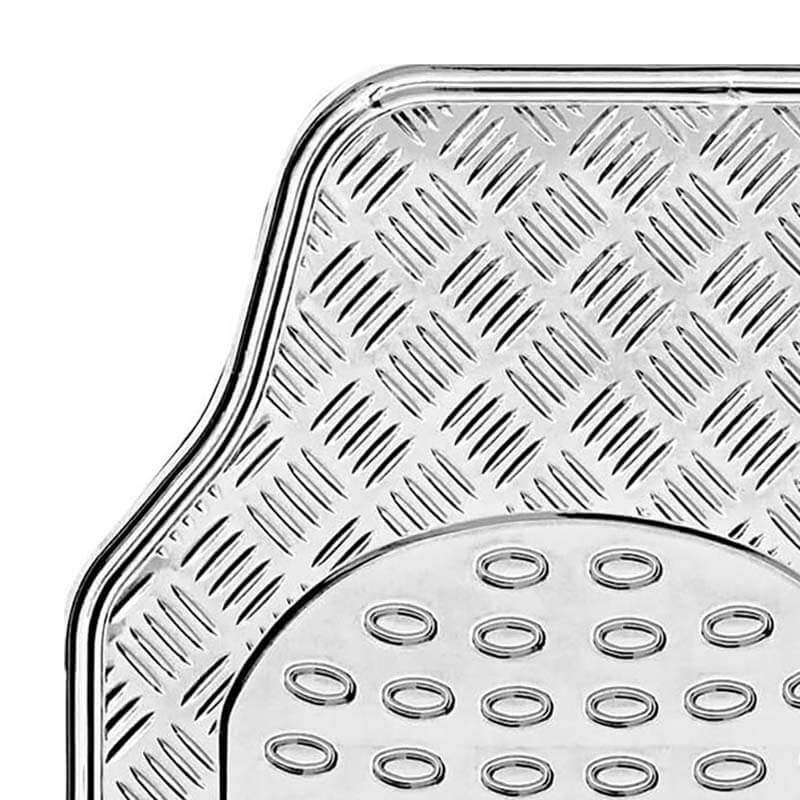 Πατάκια Αυτοκινήτου Aluminium Ασημί 4 Τεμάχια - Image 3