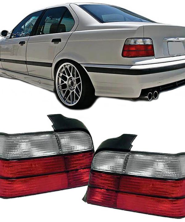 Kimpiris - Πισινά Φανάρια Set Για Bmw 3 E36 Sedan 90-99 M3 Look Κόκκινο/Άσπρο Depo