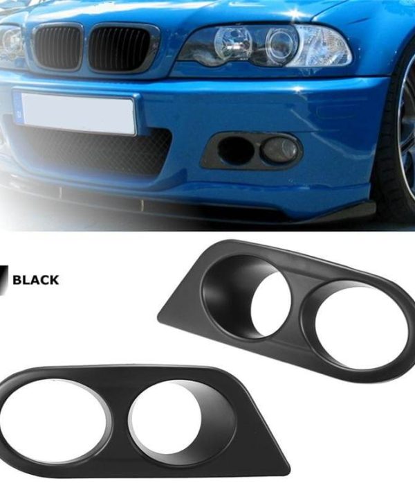Kimpiris - Καπάκια Προβολέα Εμπρός Πλαινά Για Bmw 3 E46 M3 98-05 Hamman Look Διπλά Μαύρα Αριστερό & Δεξί 2 Τεμάχια