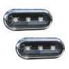 Kimpiris - Πλαϊνά Φλας Φτερού Για VW Golf / Polo / Bora / Passat / Vento / Seat Ibiza / Cordoba Με 3 Led Black 2 Τεμάχια