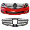 Kimpiris - Μάσκα Για Mercedes-Benz C-Class W204 07-14 Amg C63 Look Με 2 Γρίλιες Μαύρο/Χρώμιο 1 Τεμάχιο