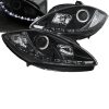 Kimpiris - Μπροστινά Φανάρια Set Για Seat Leon 1P 09-13 Facelift DRL Μαύρα H1/H1 Sonar