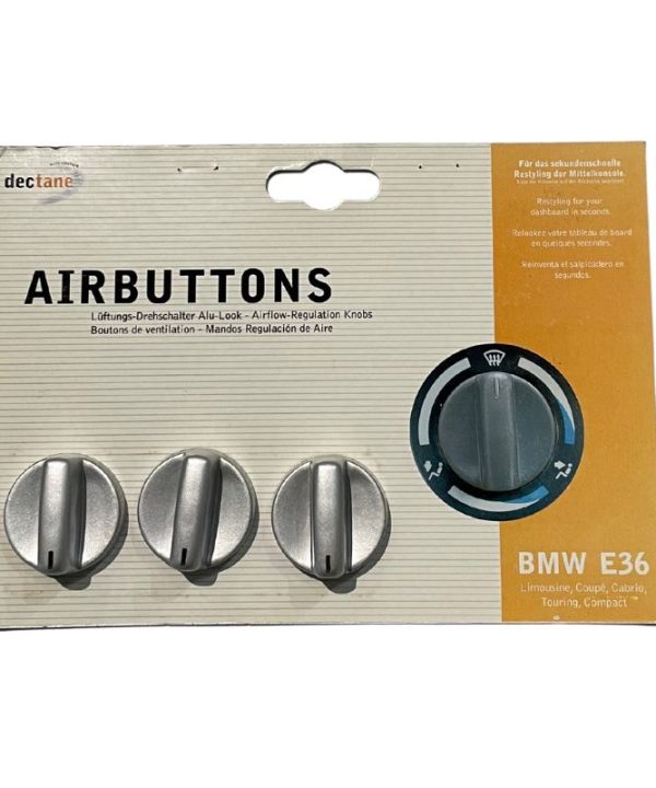 Kimpiris - Διακόπτες Ρύθμισης Θερμοκρασίας Για Bmw 3 E36 90-99 Σετ 3 Τεμάχια Ασημί AB05