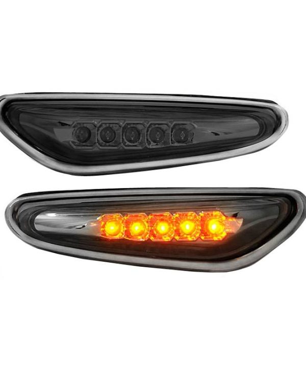 Kimpiris - Πλαϊνά Φλας Φτερού Για Bmw 3 E46 Sedan 01-05 / Touring 01-05 / 5 E60/E61 03-10 / X3 E83 03-10 5 Led Smoke 2 Τεμάχια