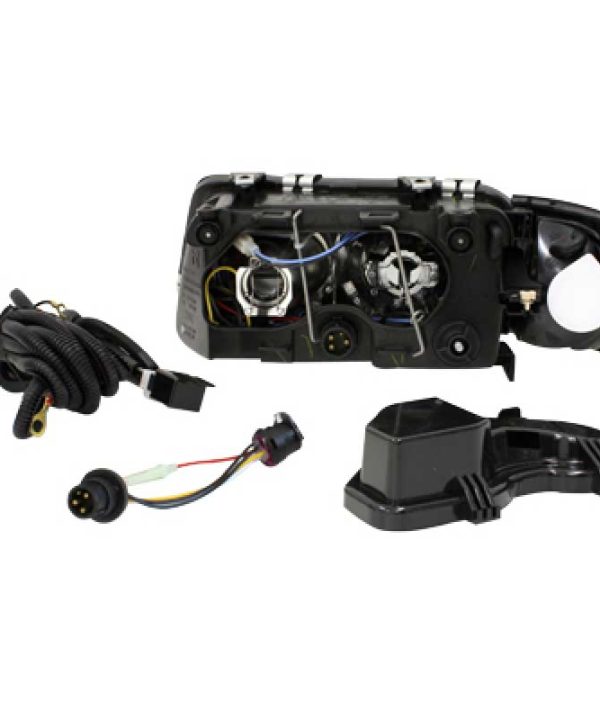 Alternative view of Μπροστινά Φανάρια Set Για Audi A3 8L 96-00 Angel Eyes Μαύρα H7/H7 Depo