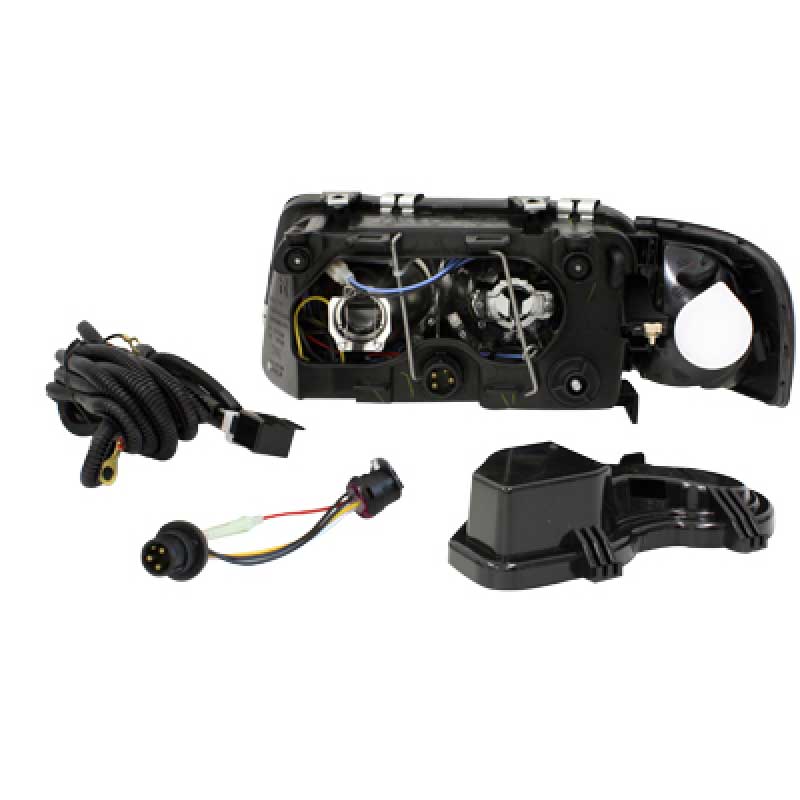 Μπροστινά Φανάρια Set Για Audi A3 8L 96-00 Angel Eyes Μαύρα H7/H7 Depo - Image 2